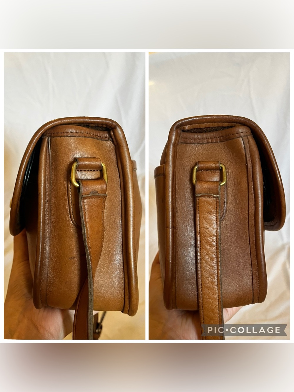 Vintage Coach Collegiate 9815 British Tan Crossbody Bag - Picture 16 of 16